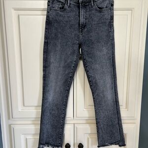 MOTHER Gray Ankle Cropped Jeans